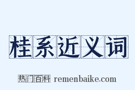 桂系近义词是什么意思的图片